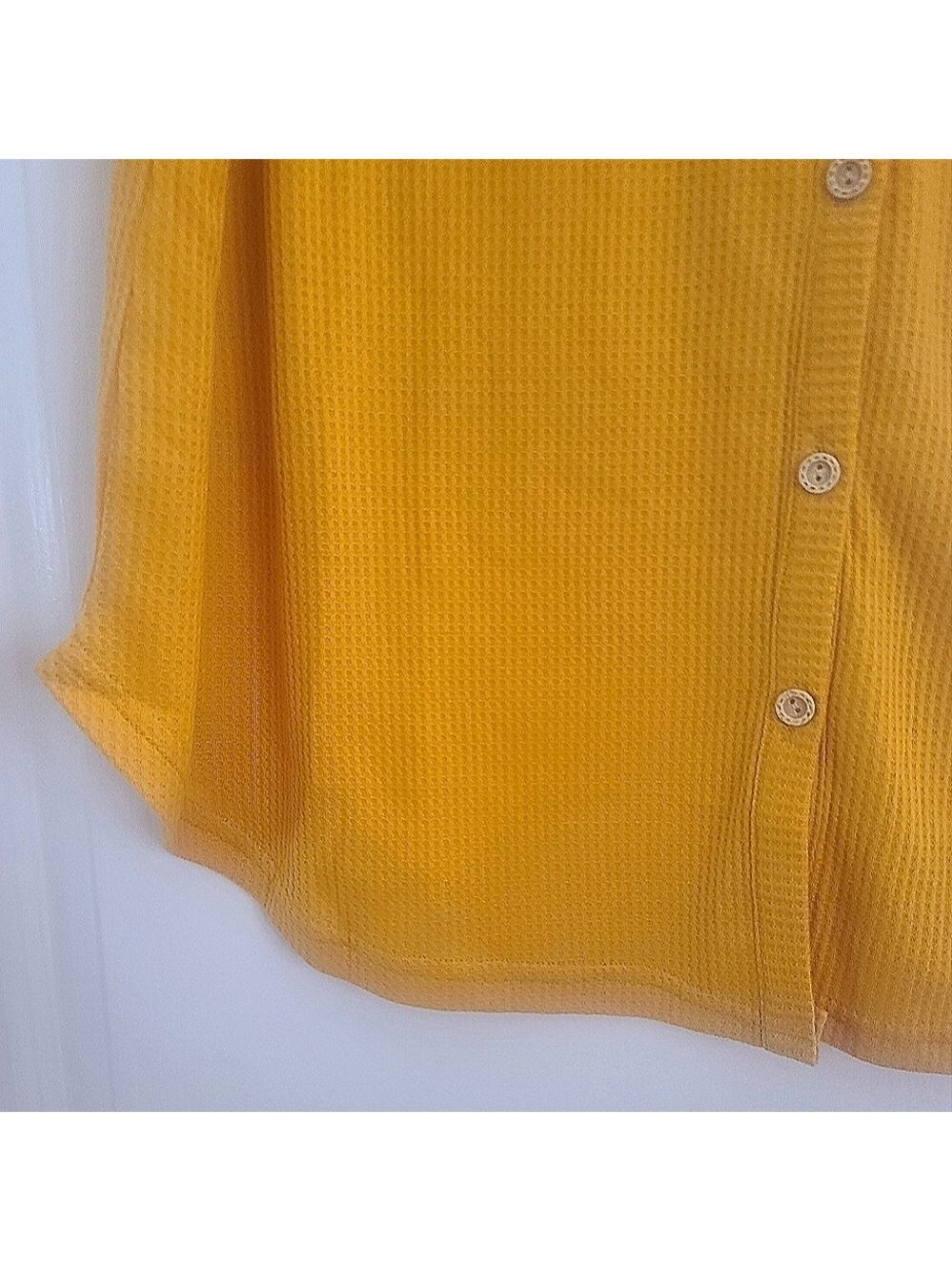 NWT button down waffle knit V-neck top! - Picture 5 of 7